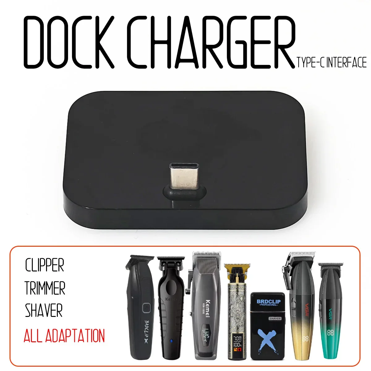 

BRDCLIP новая профессиональная машинка для стрижки волос, зарядная база, подходит для зарядной базовой станции Type-c FA1981 FK701 003 906, триммер для волос
