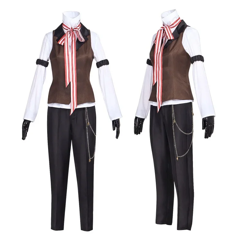 Anime Black Butler Grell Sutcliff Michaelis Ronald Knox Cosplay Costume Fancy Red Uniform Suit Halloween Party for Adult Unisex