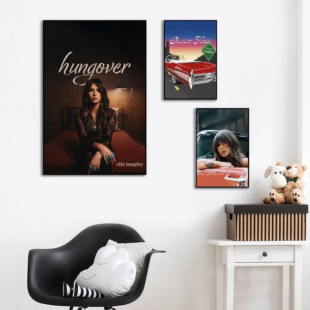 singer Ella Langley album  Sleek and sophisticated poster sticker, perfect for living rooms, bedrooms, hallways, pubs, bistros