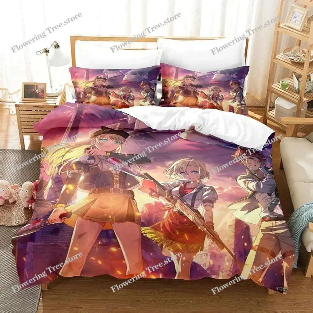

Anime Legend of Heroes Bedding Set Duvet Cover Bed Set Quilt Cover Pillowcase Comforter king Queen Size Boys Adult Bedding Set