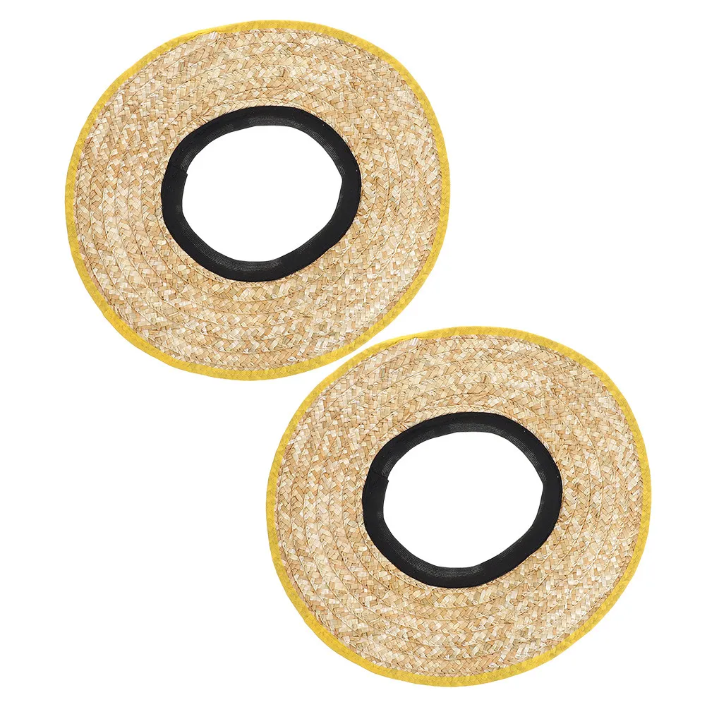 

2Pcs Hard Hat Straw Sunshade Brim Cooling Breathable Construction Sun Visor Hat Shade Hardhat Accessories Sun Protection Worker
