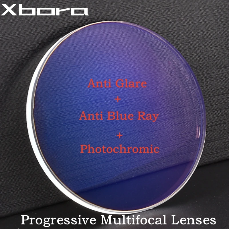 

1.56/1.61/1.67/1.74/-8 Free-form Surface Wide Field Of View Progressive Multifocal Lenses Anti-blue Ray Anti-glare Photochromic
