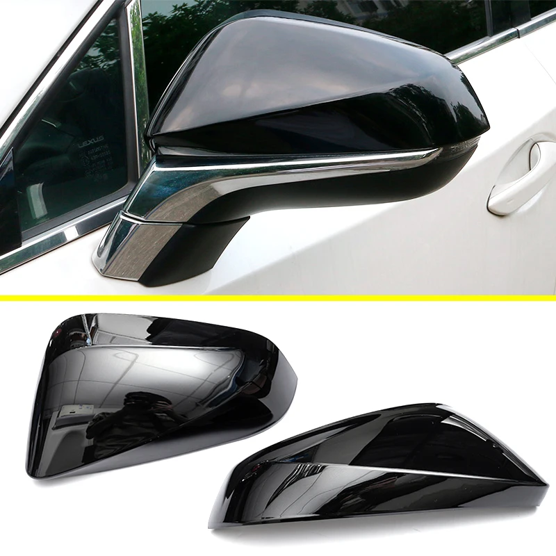 Glossy Black Car Side Rear View Mirror Protective Cover For Lexus Lexus NX200 NX250 NX350 NX350h NX450h+ RX350h TX450h+ RX500h