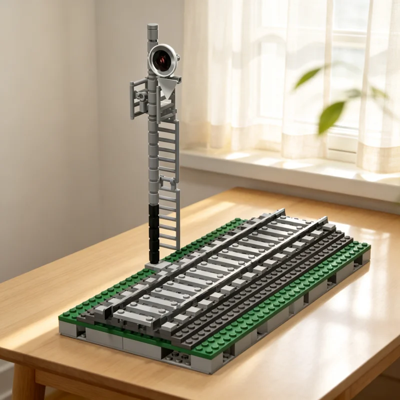 

Набор строительных блоков MOC: Итальянский железнодорожный состав FS с одним сигнальным постом, 184 детали. Архитектурные игрушки, рождественские подарки, развивающие конструкторы для детей.
