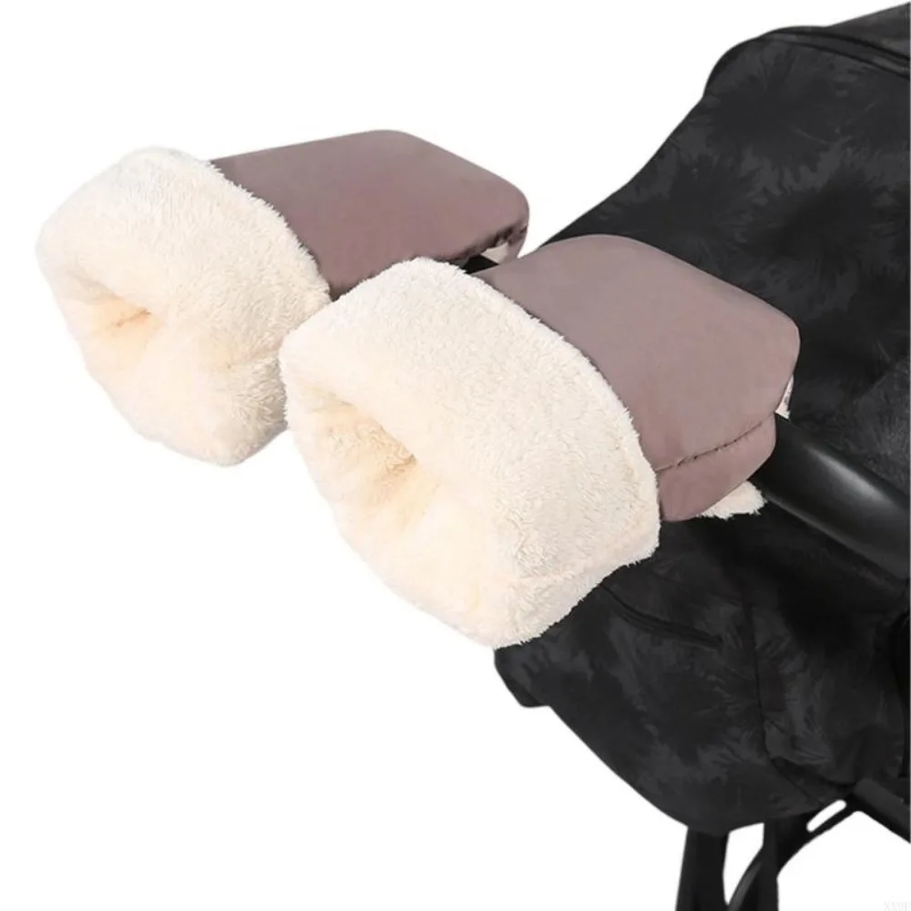 

Outoor Waterproof Stroller Gloves Winter Handlebar Gloves Warm Fleece Lining Antifreeze Mittens Stroller Accessories