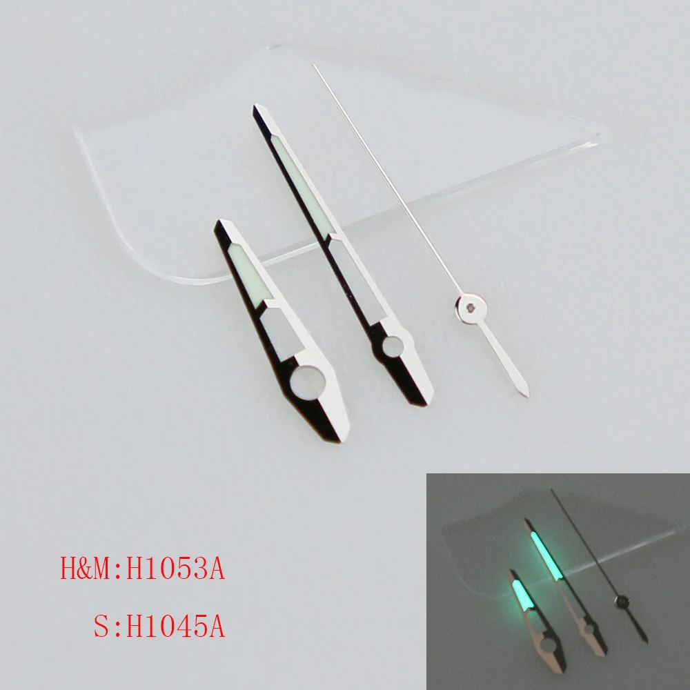 1053 Cut Face Super C3 Green Luminous  Fit NH34 35 36 38 70 Automatic Movement SKX007 Watch Hands