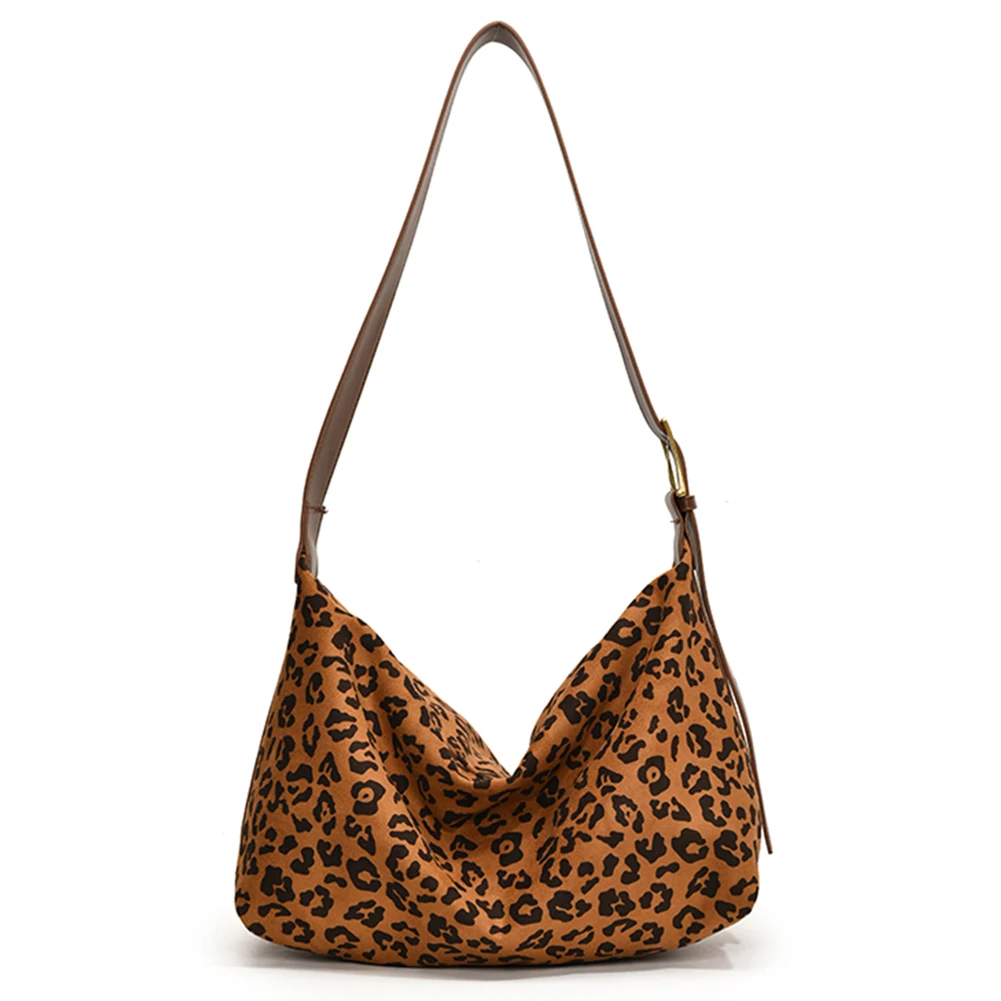 

Women Tote Bag Large Capacity Leopard Hobo Handbag PU Adjustable Shoulder Straps Satchel Bag Versatile Purse for Travel Shopping