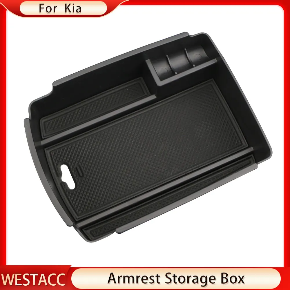 Car Central Armrest Storage Box for KIA Sportage KX5 QL AT 2016 2017 2018 2019 Container Holder Tray Organizer Accessories