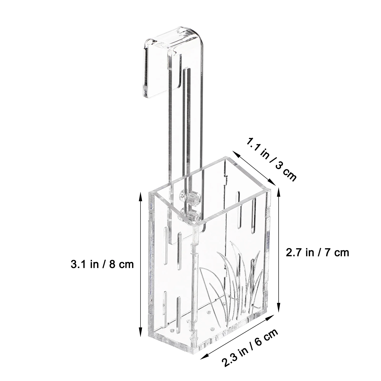 Fish Tank Water Planter Hanging Aquarium Plant Holder Transparent Acrylic Water Plant Container