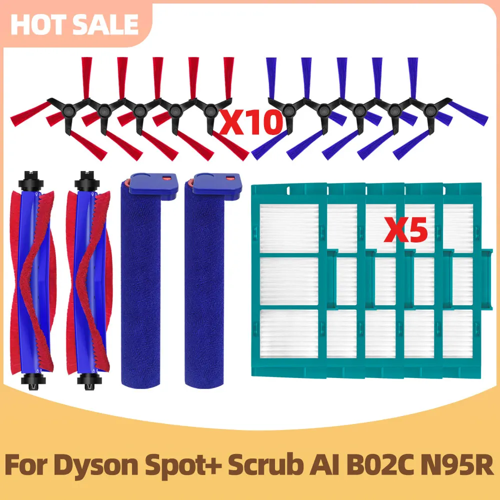 Compatible For Dyson Spot+ Scrub AI B02C N95R Vacuum Cleaner Main Side Brush Filter Roller Mop Replacement Accessories