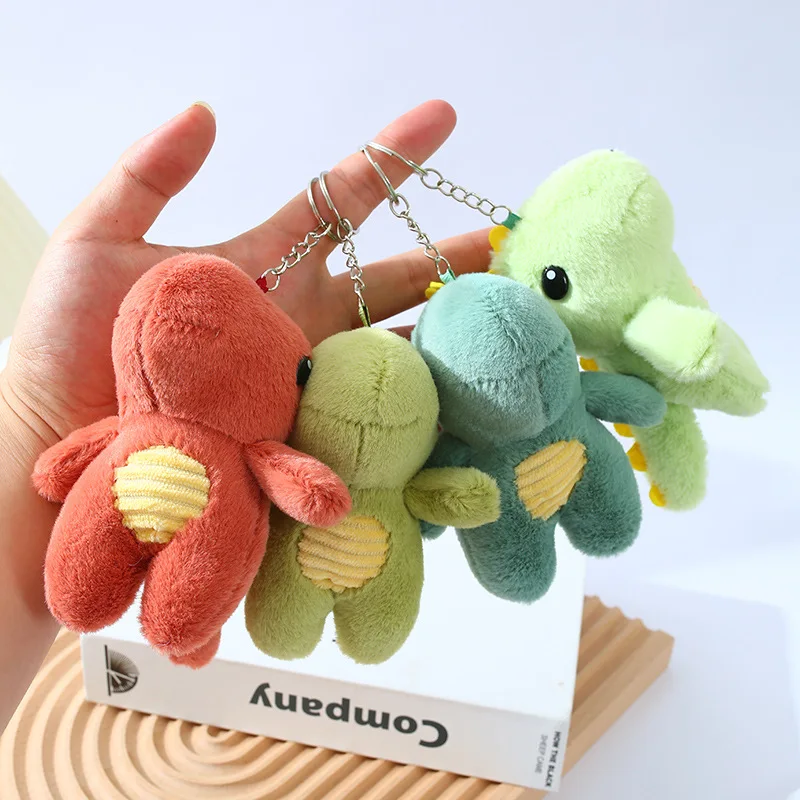 Kawaii Dinosaurier Puppe Plüsch Schlüsselanhänger Spielzeug Tier Anhänger Rucksack Auto hängen Schlüsselanhänger dekorative Accessoires Ornament Geschenke