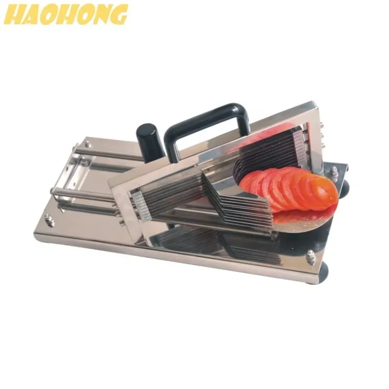 قطاعة طماطم يدوية من الفولاذ المقاوم للصدأ تجارية عالية الجودة، قطاعة طماطم للمطاعم المنزلية والمزارع والمواد الغذائية