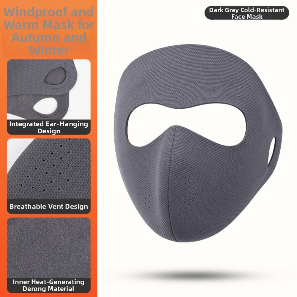 Fish-Bone Support Thermal Face Mask Dralon Fabric Soft Material Cold-Resistant Mask Warm Lining Anti-Collapse Design