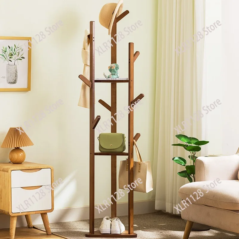 Simple Floor Coat Rack Vertical Garment Hanger for Bedroom Home Clothes Storage Organizer