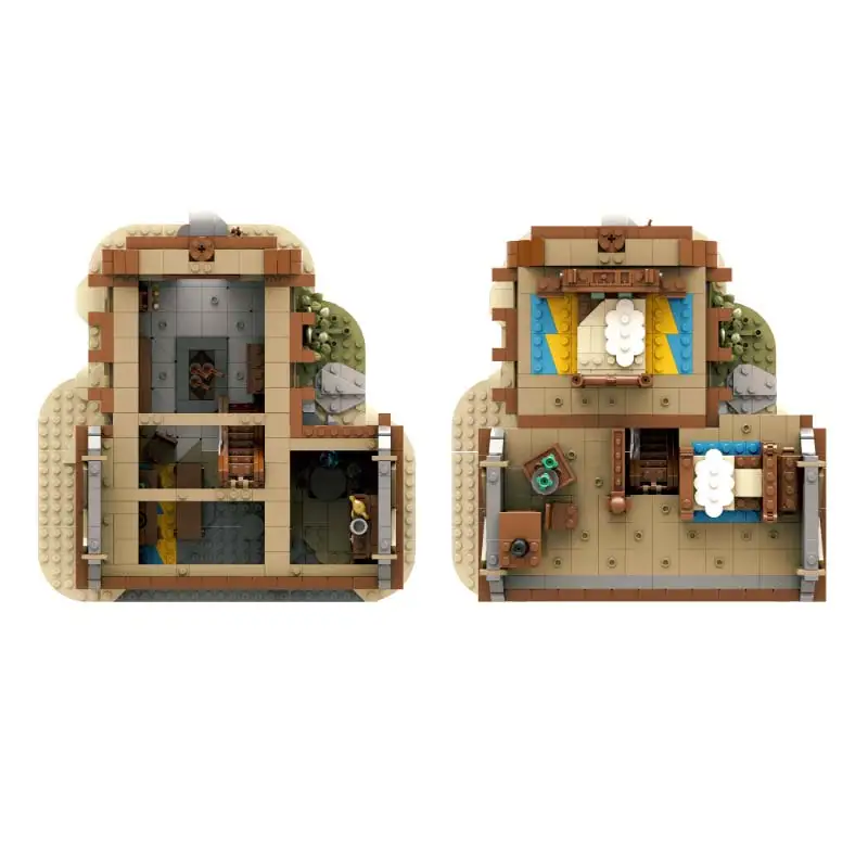 MOC- 206390   Serie de arquitectura de juego, bloques de construcción, modelo de casa, montar DIY, bloques originales, regalos de colección para niños