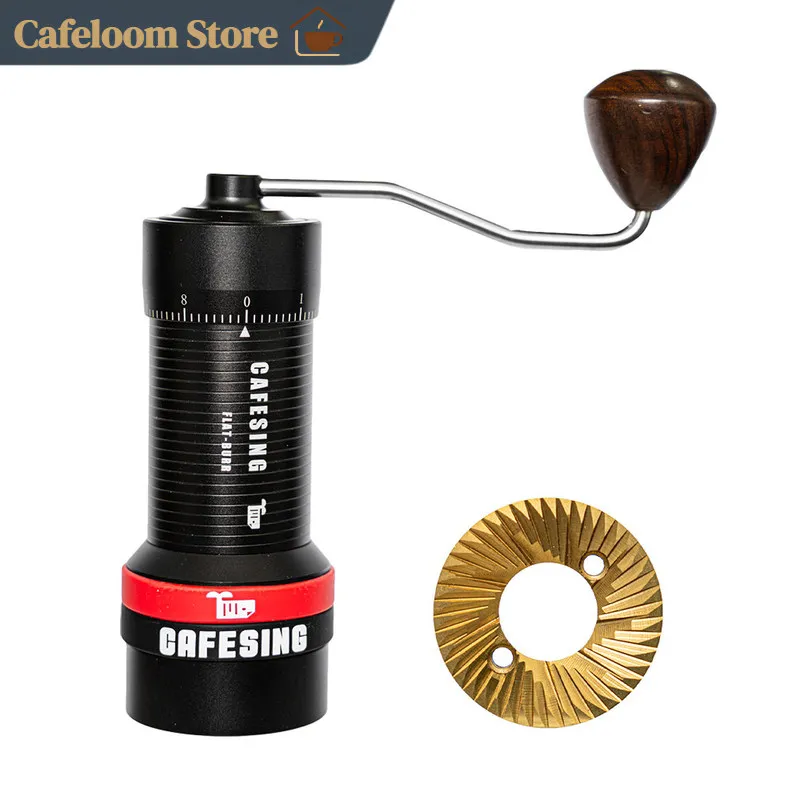 Cafesing Manual Coffee Grinder Orca Flat Burr Adjustable External Grind Setting For Home Pour Over Espresso Coffee Brewing