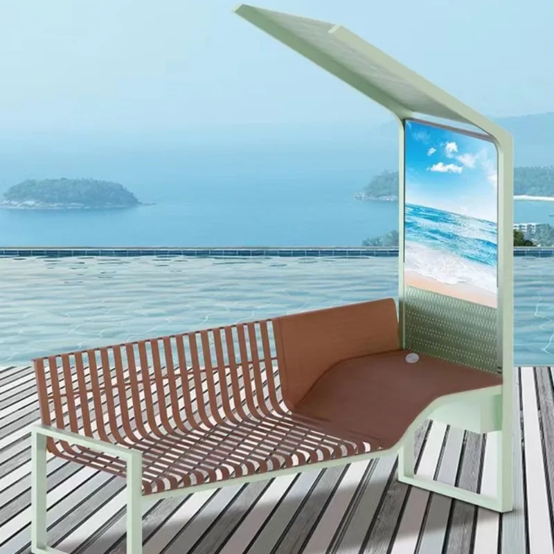 

Outdoor Park Chair Street Solar Bench Scenic Area Charging Seat