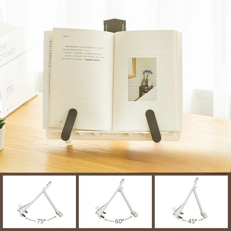 Adjustable Reading Stand Book Holder A4 Clip Support for Study Desk Cookbook Tablet Reading Home Office Daily Study Use 독서대