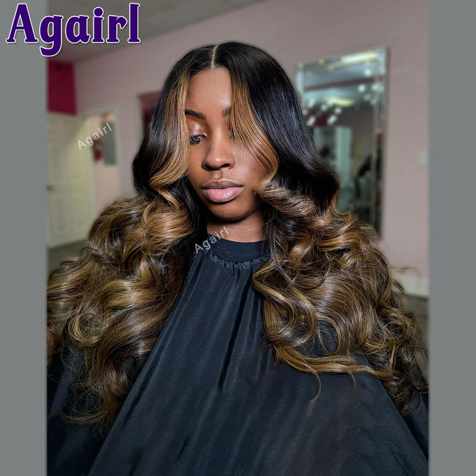 

Highlight Blonde Colored 200% Body Wave 13x6 Lace Frontal Human Hair Wigs PrePlucked Glueless 6X4 5x5 Closure Lace Wig For Women