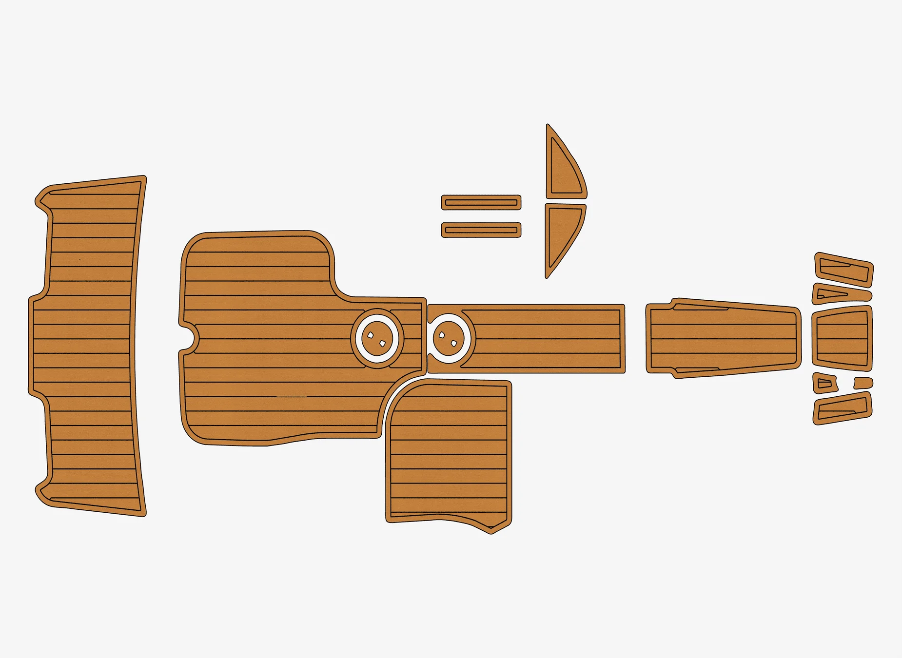 

Marine Faux Teak EVA Non-Slip Mat -2007-2011 Mastercraft X-STAR PWT Self-Adhesive 1/4" (6mm) Boat Deck Pad for Cockpit & Deck