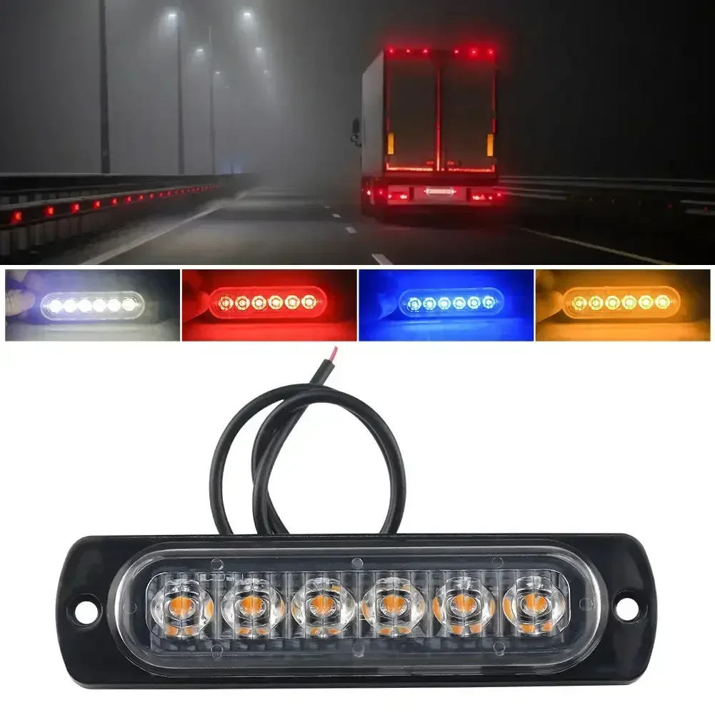 4/6LED Warning Light LED Trailer Lights Truck Side Indicator Lights Car Grille Malfunction Light Bar SUV Motorcycle Ships Beacon