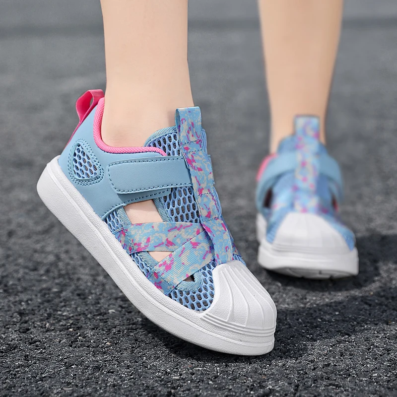 

Summer Breathable Casual Shoes Kids Sandals Boy Girl Fashion Sneakers Lightweight Non Slip Walking Shoes Comfortable Sport Shoes