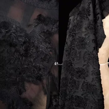 Jacquard Acetate Fabric Yarn Bottom for Summer Dresses Fashion Designer Apparel Sewing Fabrics Cloth Sew By The Meter Wholesale