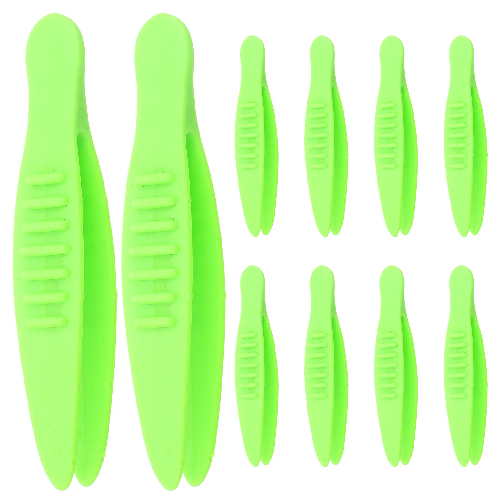 10Pcs Childrens Plastic Crafting Tweezers Safety Edged Ergonomic Grip Preschool Science Lab Fine Motor Skills Educational Tool