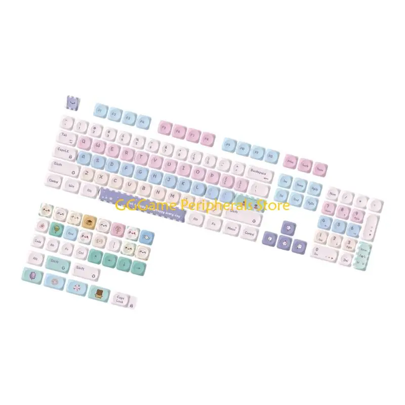 U55B Smooth Typing PBT Keycaps In MOA Height With Ceramics Like Finish And Sublimated Designs For Enhances Keyboards