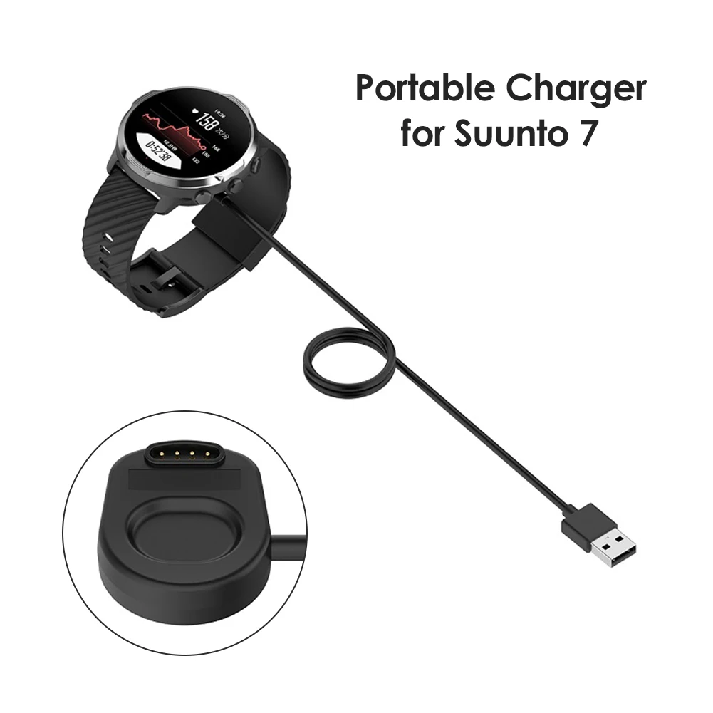 USB Charger Cradle for Suunto 7 Smart Watch Magnetic Fast Charging Cable Dock Adapter