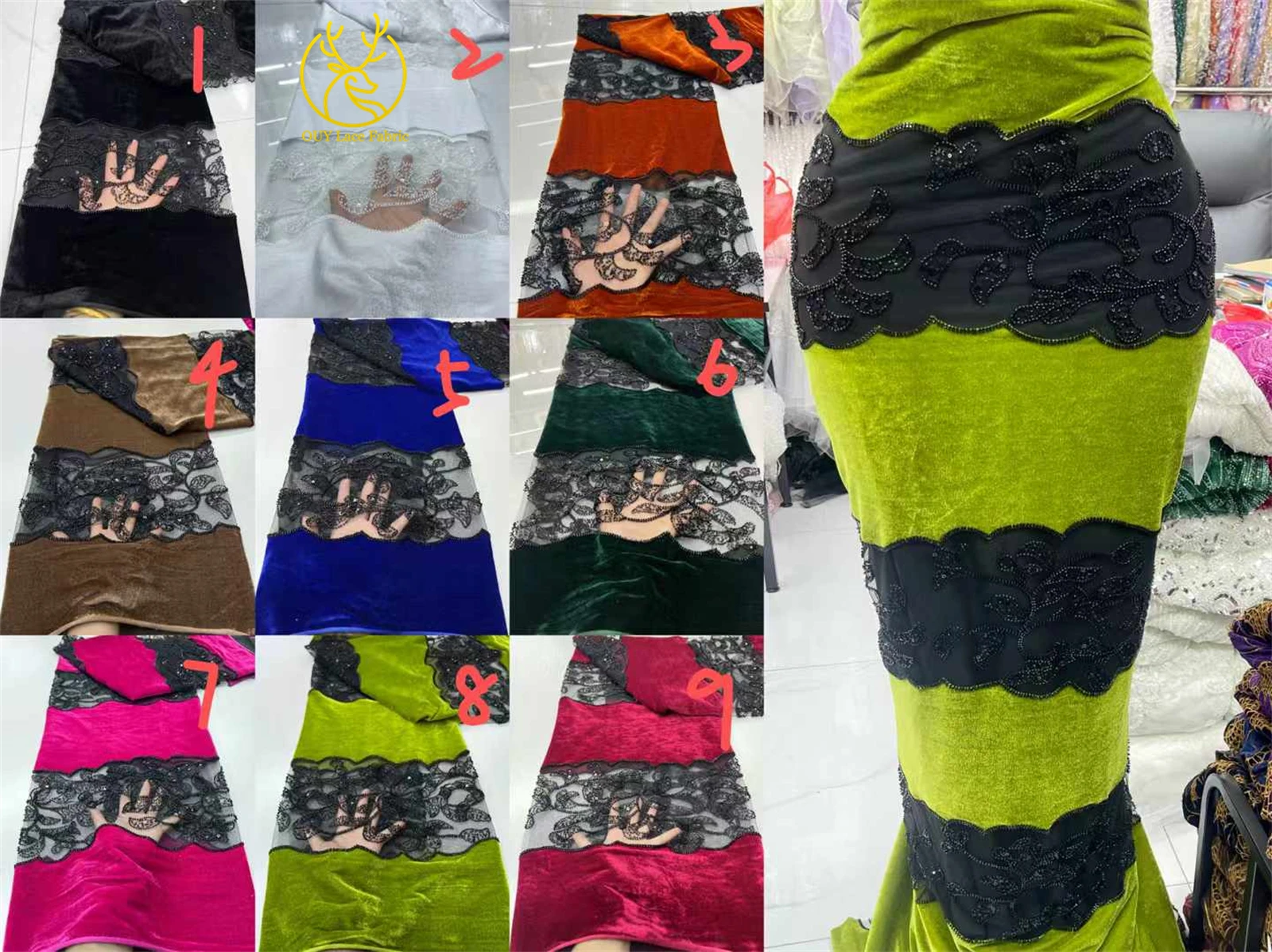 ベルベットチュールレース生地 2025 フランス高級スパンコールビーズメッシュ生地ドレスアフリカナイジェリア女性のイブニングドレスに適しています