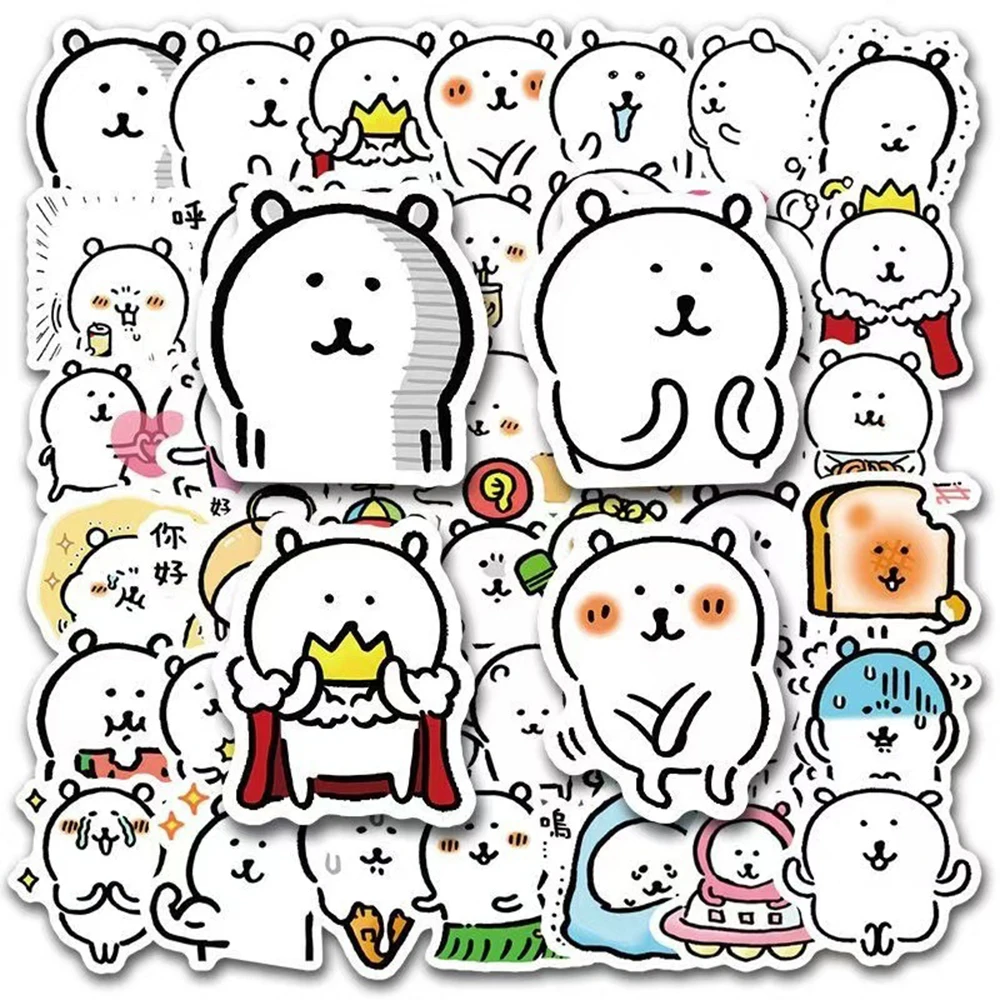 10/90PCS Funny Joke Bear Stickers Cartoon Decals DIY Decoration Laptop Phone Luggage Skateboard Bike Car Waterproof Graffiti Toy