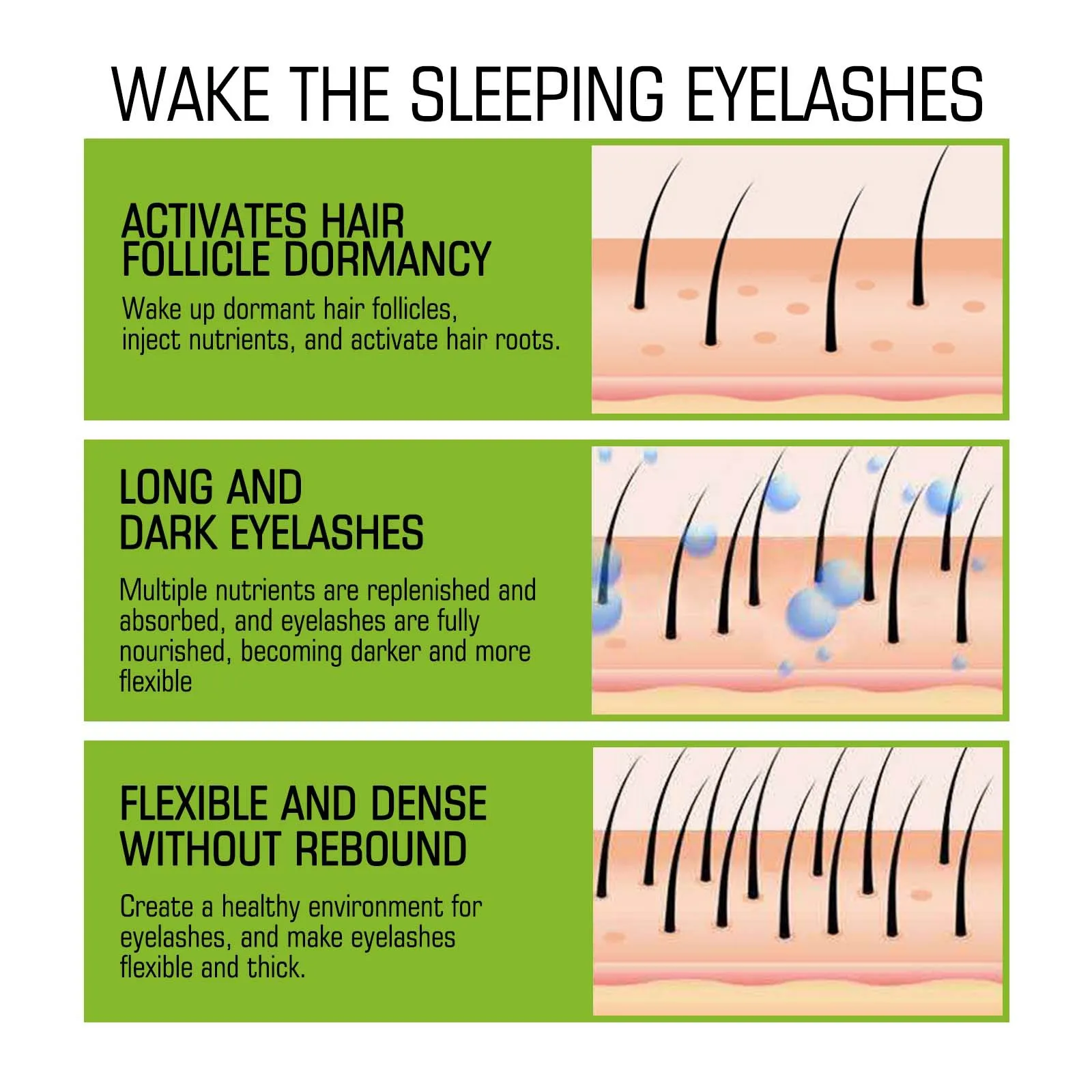 Eyelash Fast Growth Essential Oil Thicken คิ้วยกขนตา Enhancer หนาหนายาวขนตายาวผลิตภัณฑ์