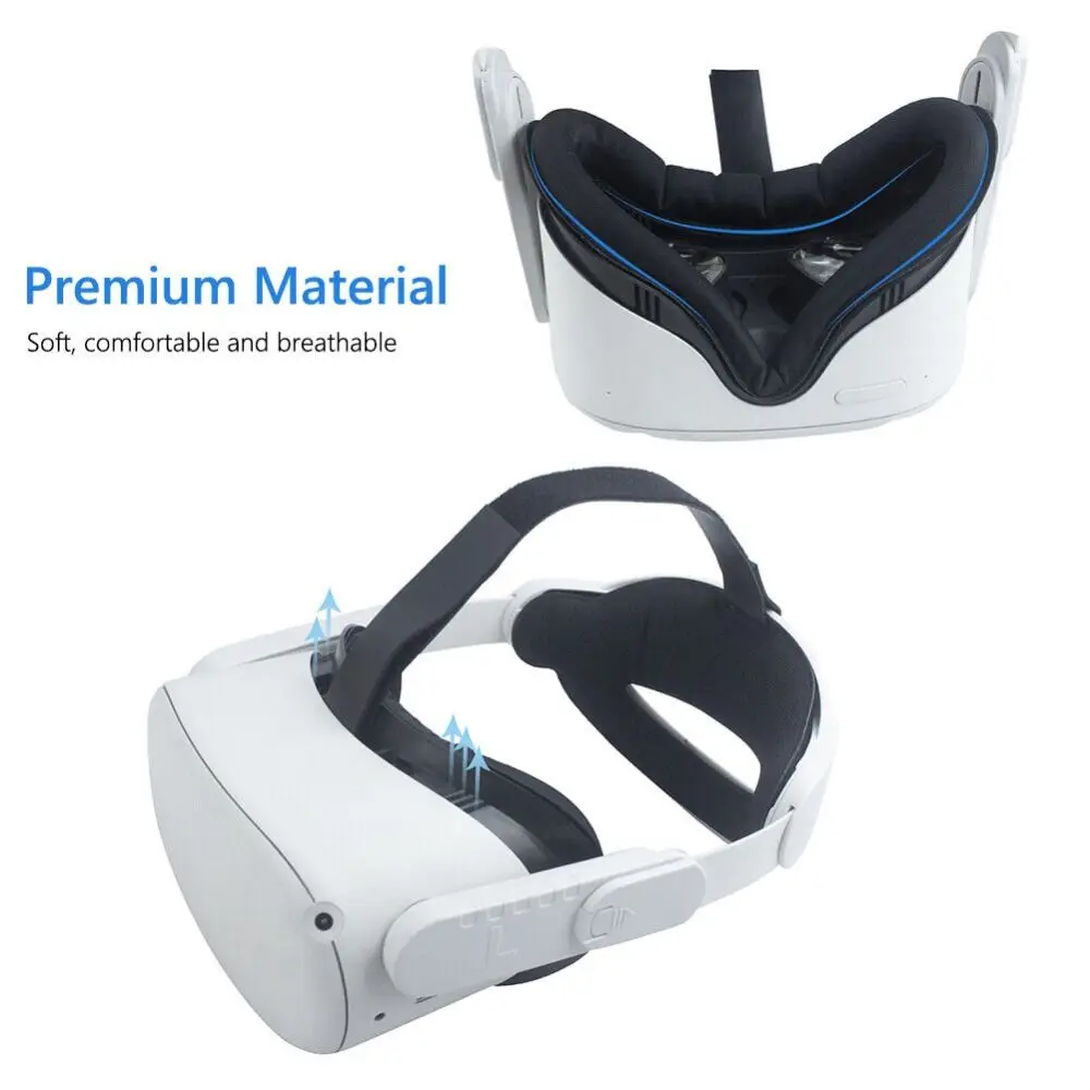 Breathable VR Facial Interface Light Blocking Anti-sweat Eye Mask Cover VR Glasses Accessories for Quest 2