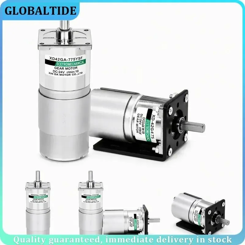 775 Geared Motor 12V DC Micro Reducer 35W High Torque Speed Adjustable DIY Slow Speed Gearbox for Robot Arm Automation