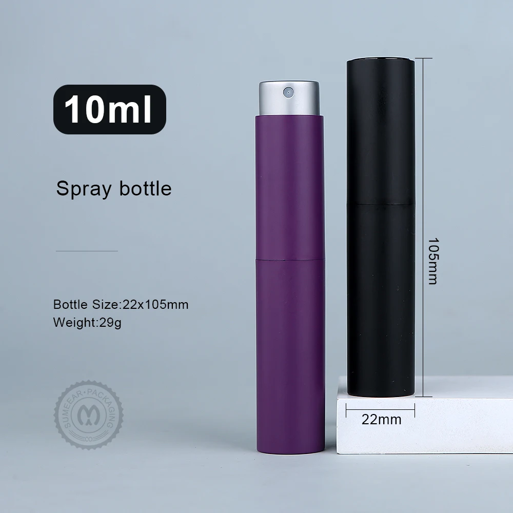 Portable 10ml 30/50PCS Perfume Refil Bottle Travel Refillable Spray Empty Cosmetic Containers Telescopic Rotation Spray Bottle