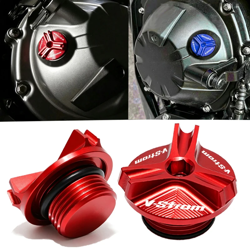 For Suzuki V-Strom Vstrom 650 250 1000/xt DL DL650 DL1000 650dl  Motorcycle Engine Oil Filler Cap Oil Plug Cover Accessories