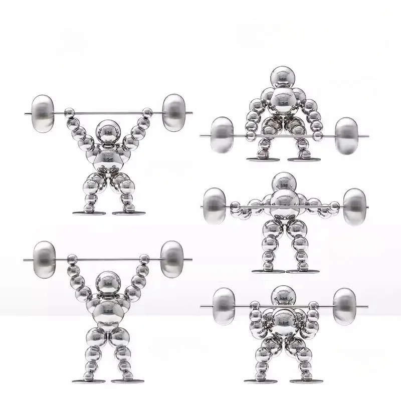 Simple hotel lobby porch courtyard decoration stainless steel art decoration