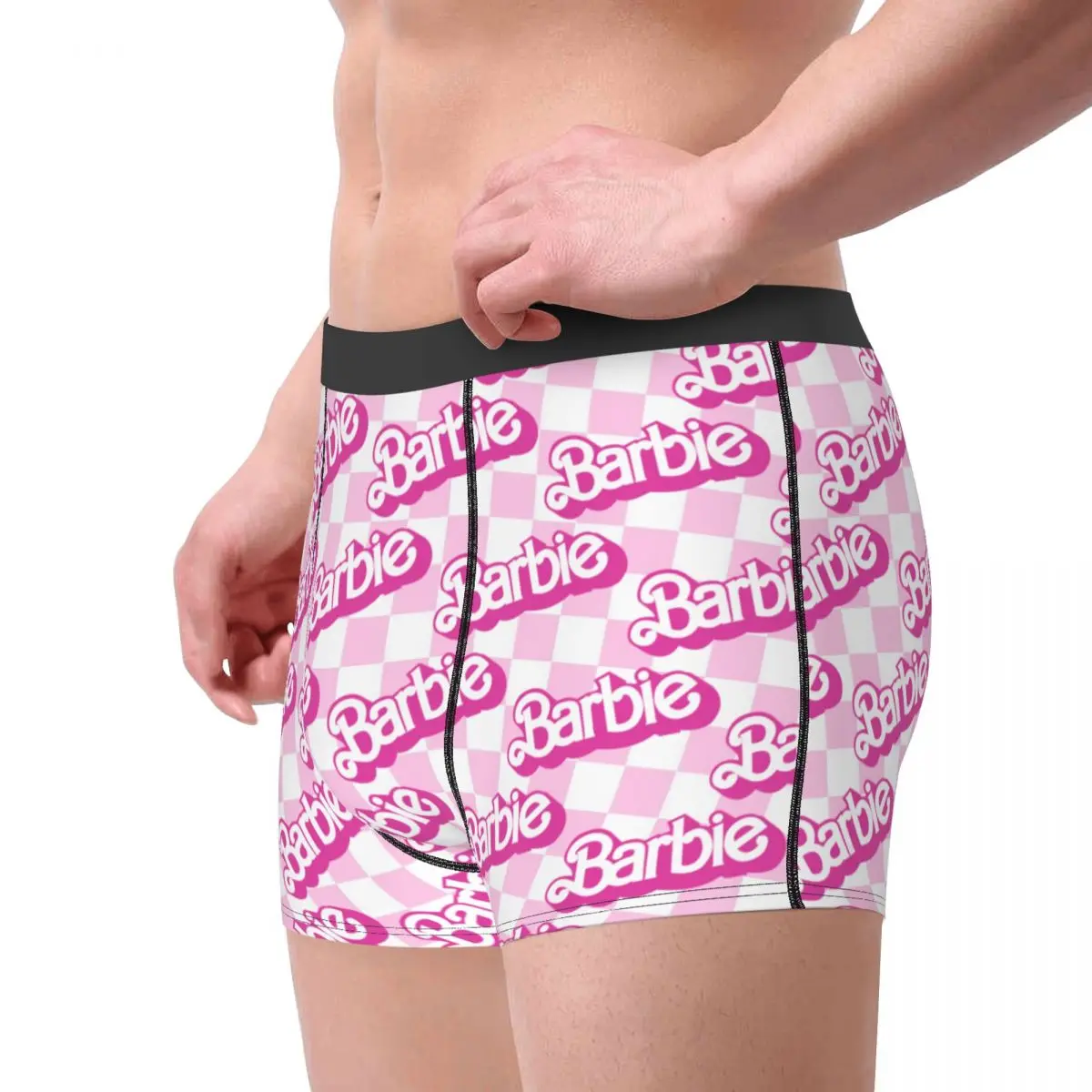 Custom Male Funny Barbie Logo Underwear Disney Boxer Briefs Soft Shorts Panties Underpants