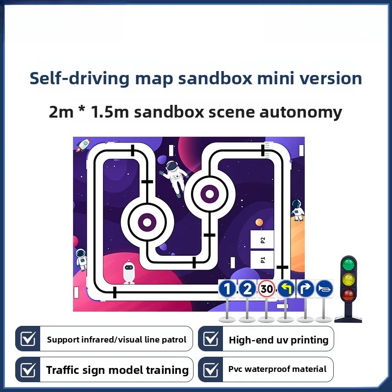 

Reusable Robot Car Training Sand Table Map AI Visual Path Following Infrared Race Track