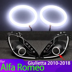 For Alfa Romeo Giulietta 2010-2018 Car Accessories 6000K White SMD Cotton Light LED Angel Eye Ring Kit, 2 Years Wattanty