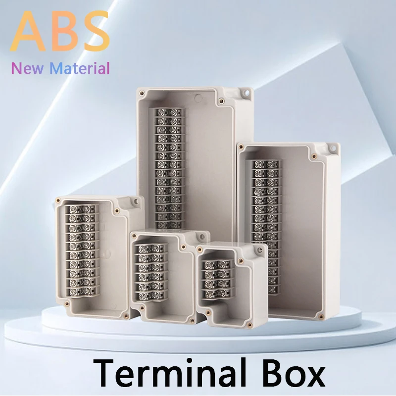 Outdoor waterproof junction box with terminals for rainproof outdoor circuit splitter cable plastic splitter box