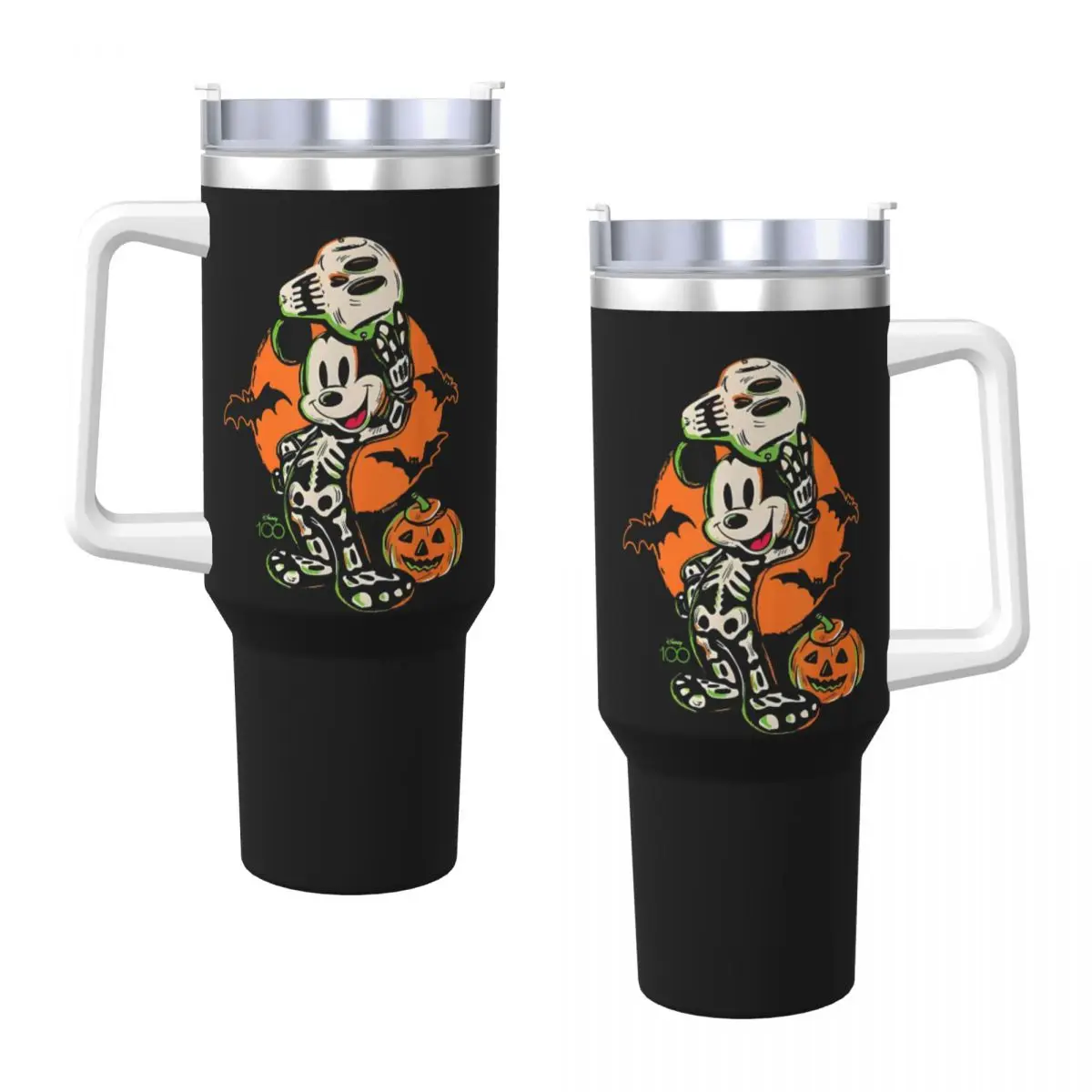 Mickey Mouse Skeleton Costume Tumbler Hot Drinks Water Bottle Insulated Stainless Steel Thermal Cups Design Travel Mugs Cup