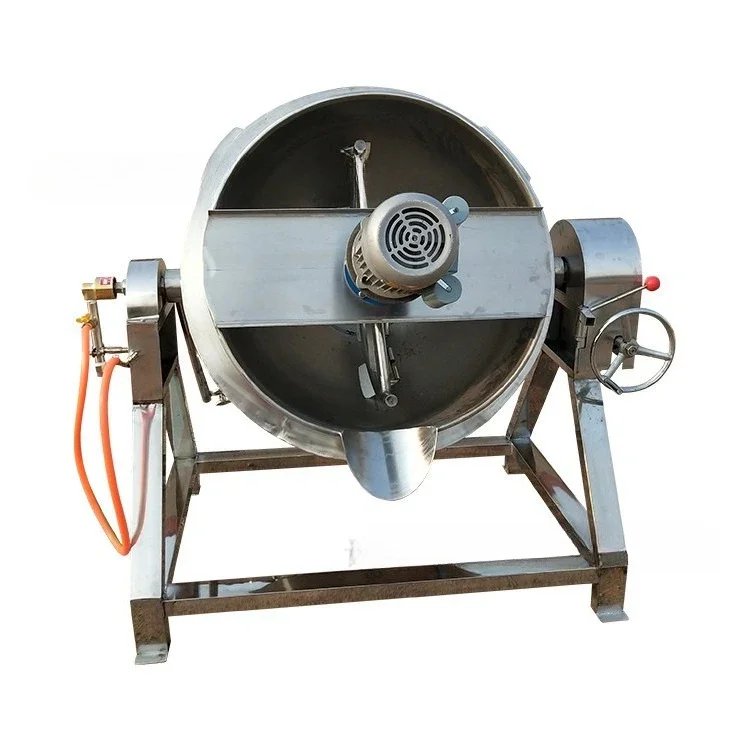 

400L steam type sandwich pot, stainless steel automatic mixing pot