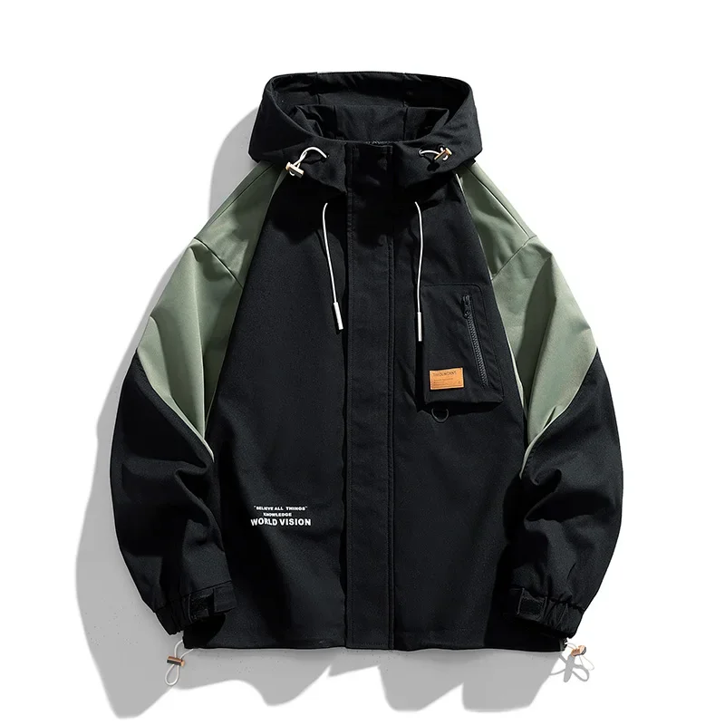 9XL Autumn hot trend versatile loose men's clothing, overweight student workwear jacket, plus size casual jacket, assault jacket