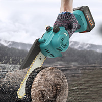 Mini Chainsaw Cordless Brushless Portable Chain Saws with 2x3.0AH Batteries and Oiler Chain Handheld Electric Chainsaw