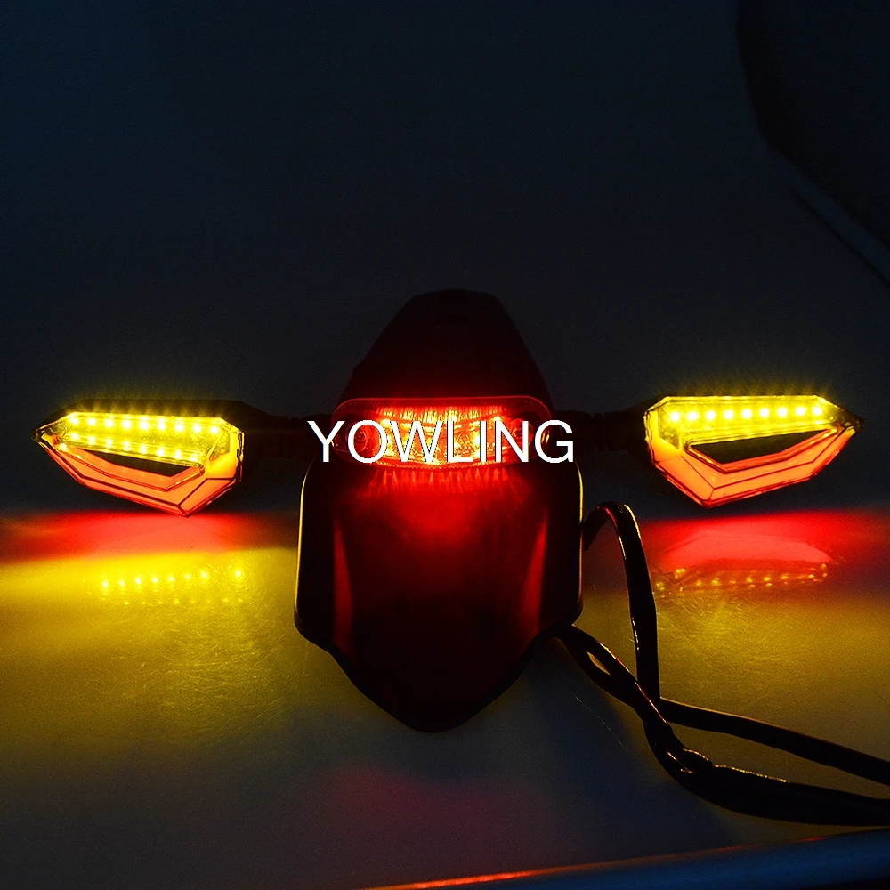 Motorcycle Enduro Trials Dirt Bike For CRF YZ CR EXC WRF 250 400 426 450 LED Taillight Rear Fender Brake Tail Turn Signals Light