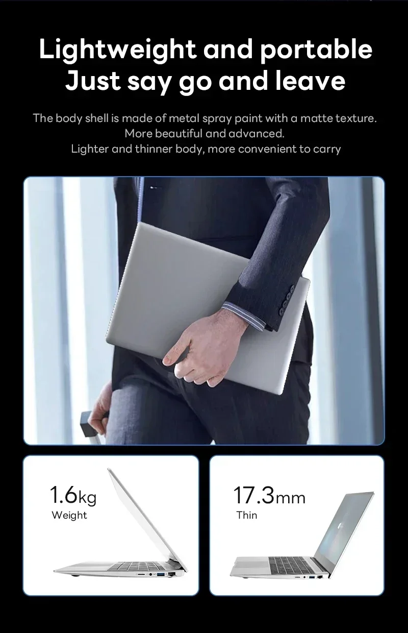 LENO 2025 NEW 14.1 inch Portable Laptop Intel N97 32GB 2TB Windows 11 Gaming Computer PC Gamer office Notebook 1920*1080 HD