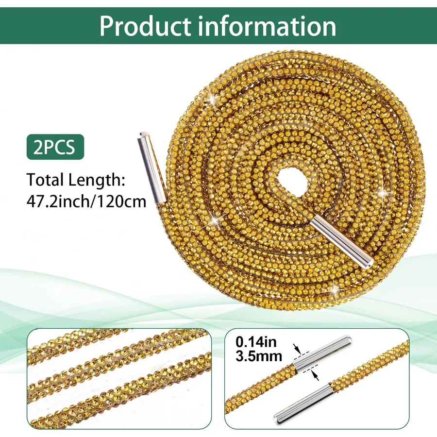 1 P حجر الراين أربطة أحذية جولة بريق للأحذية الرياضية كريستال بلينغ الماس حبل سلاسل الأحذية