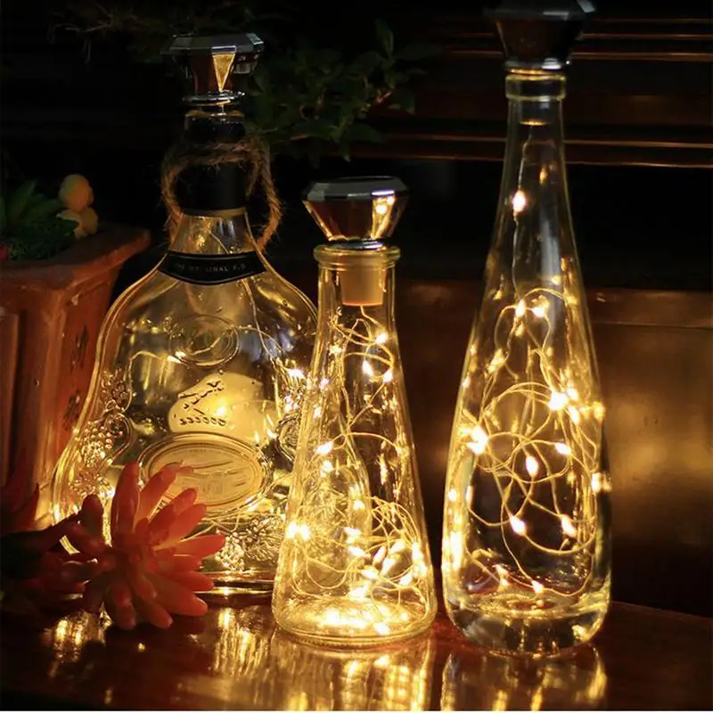 Lights For Bottles 6X Cork Lights Waterproof Solar Powered Lamp Wine Bottle Decorations For Wedding Garden Holiday Gathering